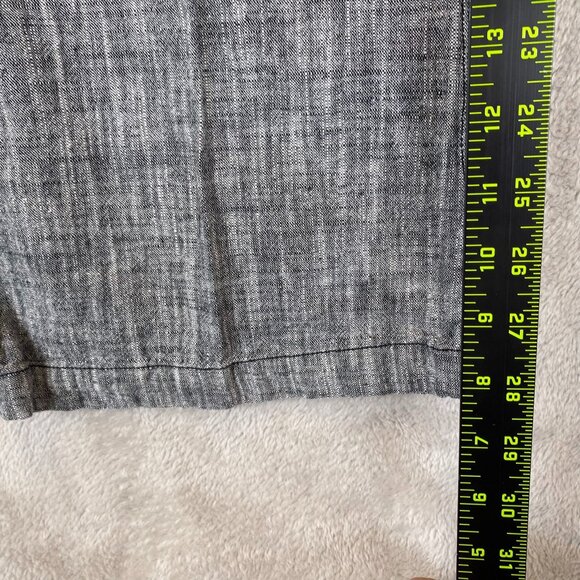 Maurices Women's Linen Cotton Blend Pants 7/8 Gray Linen Blend Wide-Leg Business - Picture 7 of 13